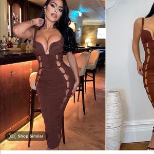 Fashion Nova Cut Out Midi Dress